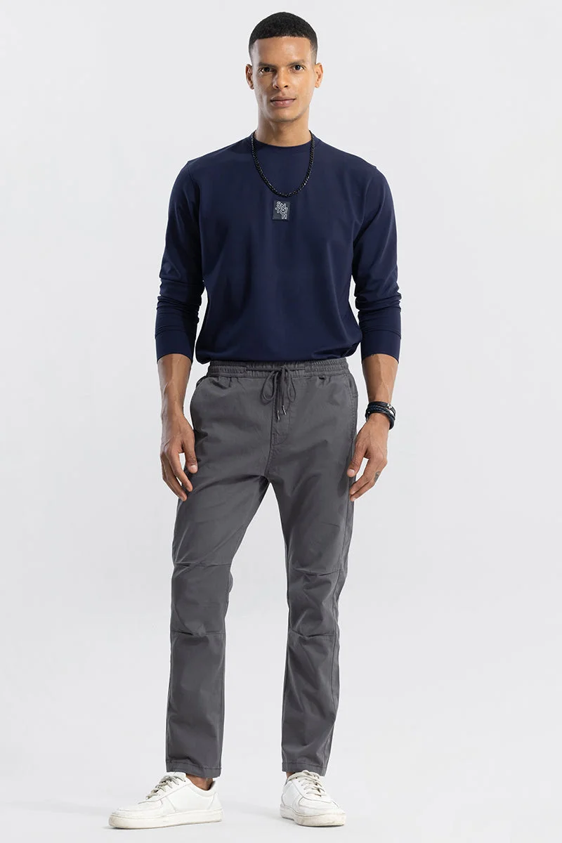 SNITCH Grey Starkie Ash Grey Cargo Pant for Men | Best Price UAE